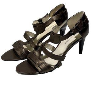 Via Spiga‎ Hilda Womens Italian Leather Sandals Size 7N Calf Bronze Brown